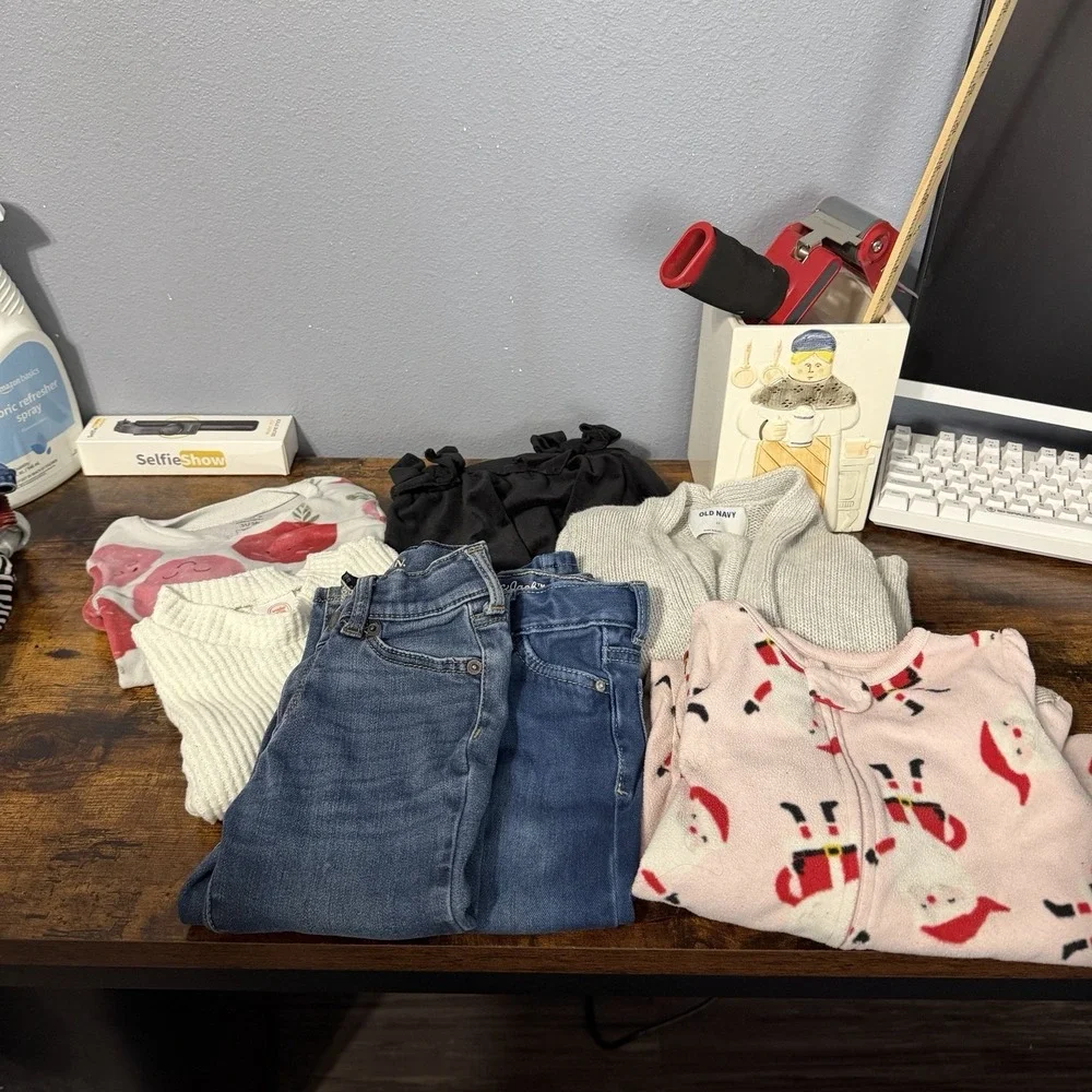 Baby Girl's Clothing Lot Size 3T Fall Winter Basics Bundle Cute Clothes 7 Pieces